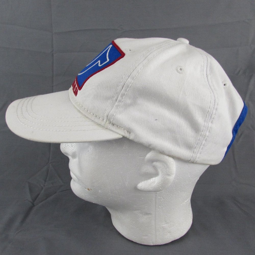 True Religion Horseshoe Patch Strapback Adjustable Hat White Distressed - Picture 2 of 7